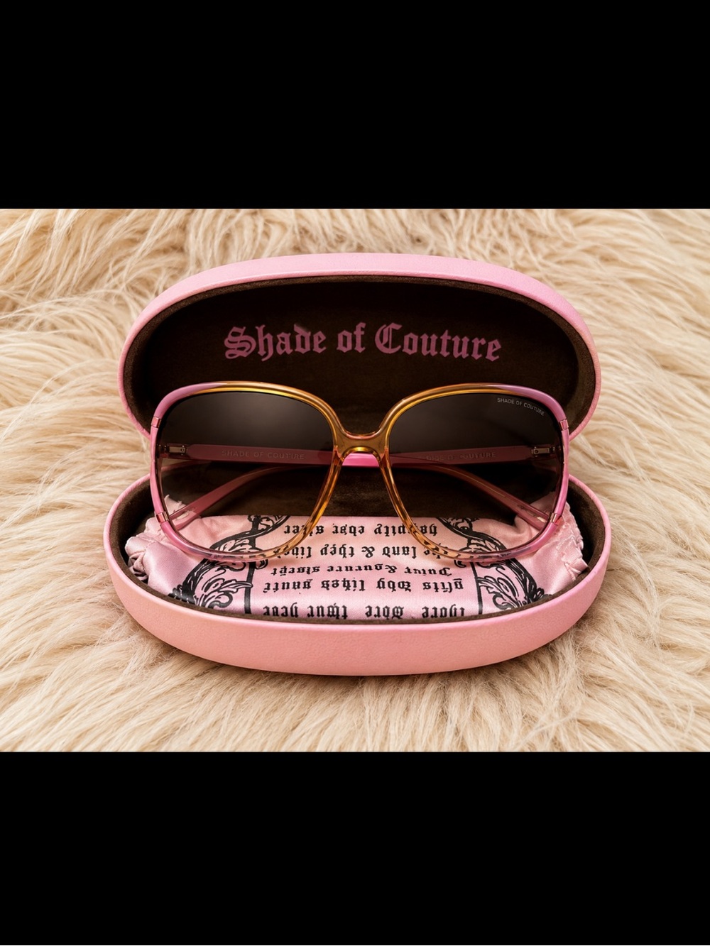 Juicy Couture Pink Gradient Oversized Sunglasses